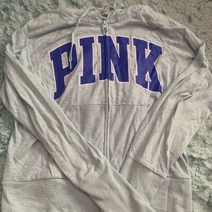 victoria’s secret “pink” zip-up sweater